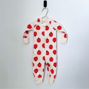 Hanna Andersson Pumpkin + Cream Onesie